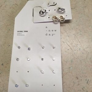 NWT A NEW DAY 8 EARRING SET NICKEL FREE